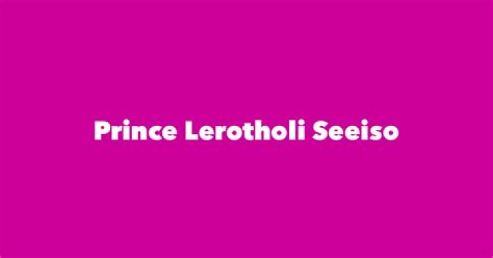Prince Lerotholi Seeiso Biography, Age, Height, Wife, Net Worth, Family